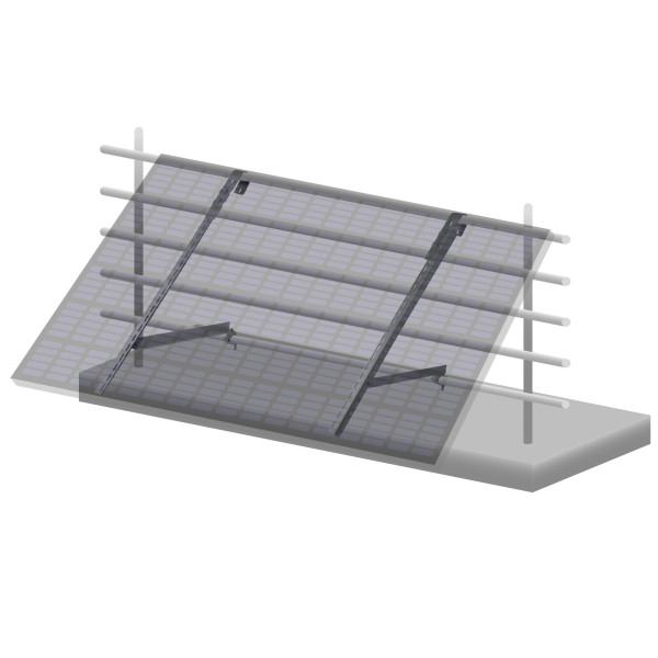 Zelsius Universal Solarmodul Balkon Halterung Set mit verstellbarem Winkel, Aluminium Montageset