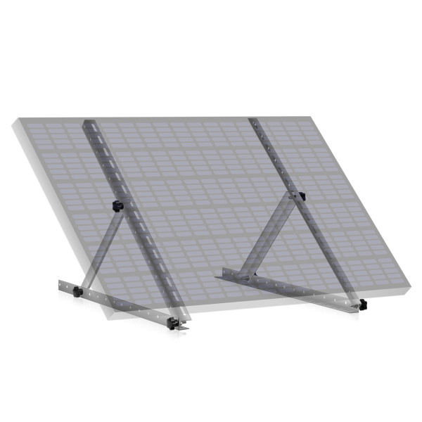 Zelsius Aluminium Solarmodul Halterung, von 0 bis 90 Grad, für ein Panel, Stützstange 71 cm