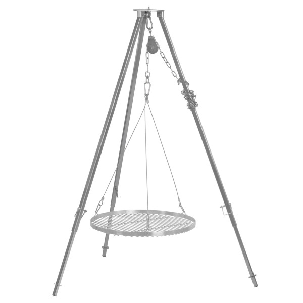 BBQ-Toro Dreibein Grill mit Ø 50 cm Grillrost, 110 - 175 cm, Dreibein für Schwenkgrill, Grillgestell