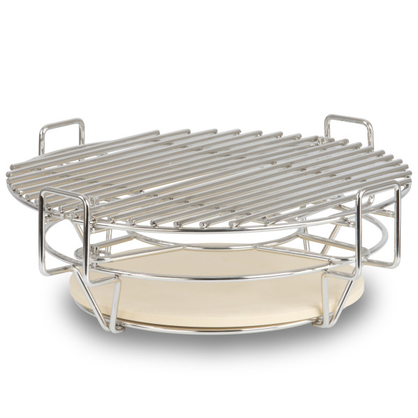 BBQ-Toro Kochsystem für Kamado Ø 39 cm, Edelstahl Smokersystem mit 3 Ebenen, Kamado Zubehör
