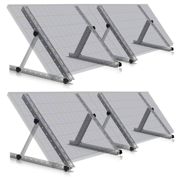 Zelsius Aluminium Solarmodul Halterung, von 0 bis 90 Grad, für ein Panel, Stützstange 56 cm