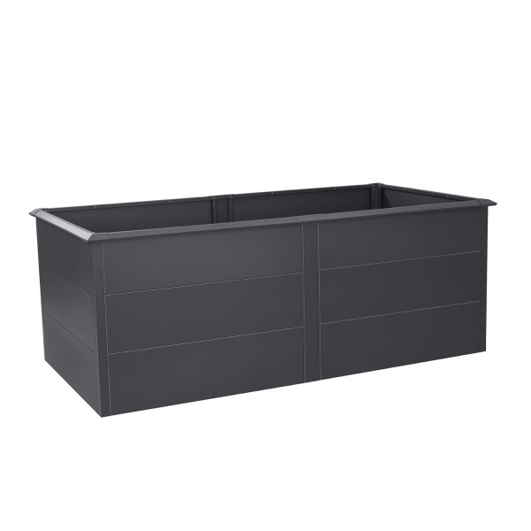 Zelsius Hochbeet für Garten, 200 x 100 x 77 cm | Anthrazit RAL 7016 | Terrasse oder Balkon