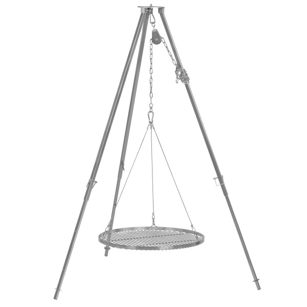 BBQ-Toro Dreibein Grill mit Ø 60 cm Grillrost, 110 - 175 cm, Dreibein für Schwenkgrill, Grillgestell