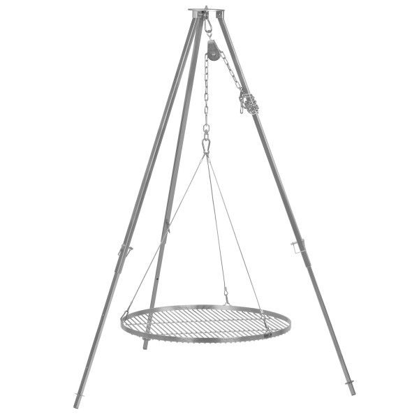 BBQ-Toro Dreibein Grill mit Ø 70 cm Grillrost, 110 - 175 cm, Dreibein für Schwenkgrill, Grillgestell