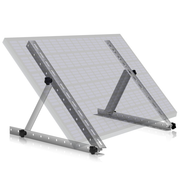 Zelsius Aluminium Solarmodul Halterung, von 0 bis 90 Grad, für ein Panel, Stützstange 56 cm