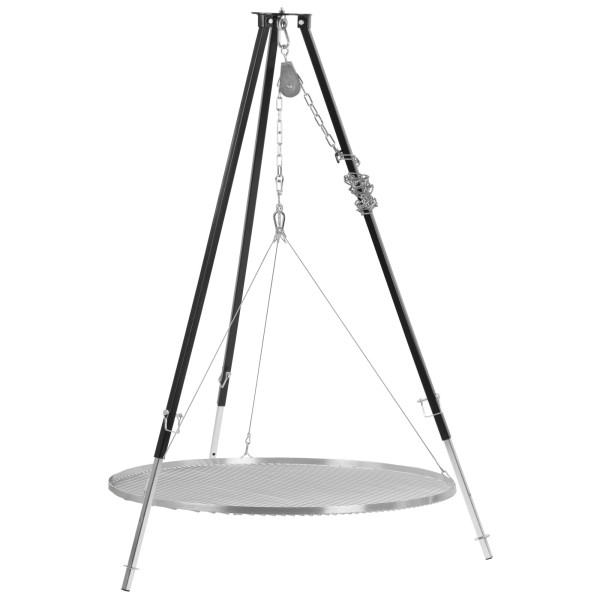 BBQ-Toro Dreibein Grill mit Ø 100 cm Grillrost, 110 - 175 cm, Schwarz, Dreibein für Schwenkgrill