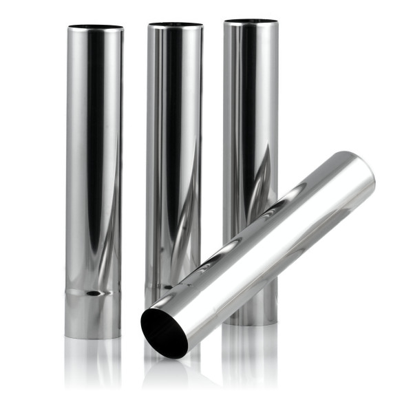 CampFeuer Edelstahl Ofenrohre 4 Stück Ø 6 cm, Länge 32,5 cm, für Gasofen, Zeltofen ZO2, ZO3, ZO4