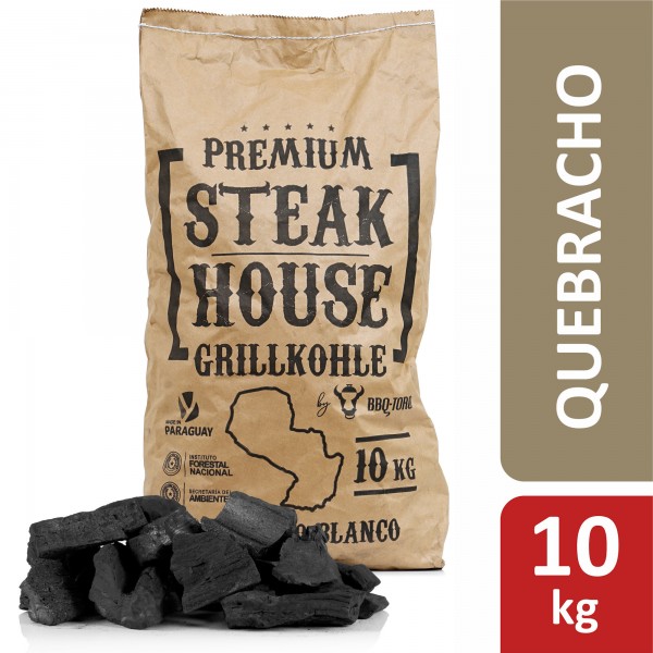 BBQ-Toro Premium Steak House Grillkohle | 10 kg | Querbracho Blanco