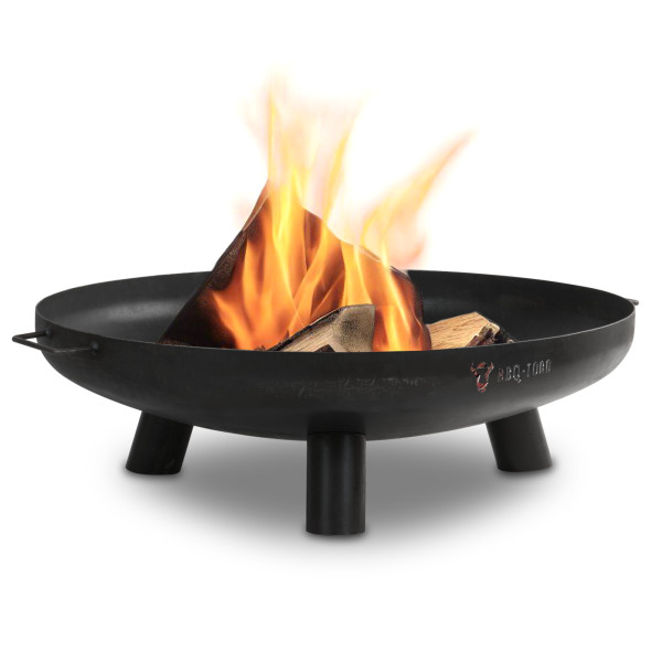 BBQ-Toro Feuerschale Ø 80 cm, Schwarz, Outdoor Dreibein Feuerstelle für Garten und Terrasse