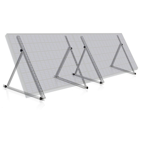 Zelsius Aluminium Solarmodul Halterung, von 0 bis 90 Grad, für zwei Panele, Stützstange 104 cm